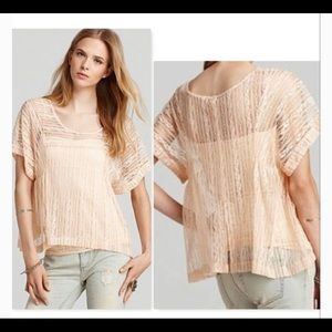 Free People Lace Tea Shirt